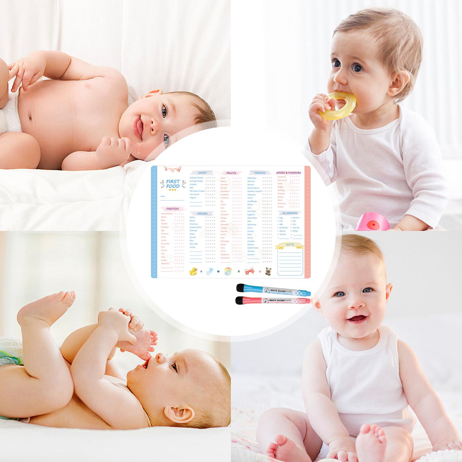 Baby Food Tracker - Quadro Magnético de Primeiros Alimentos para