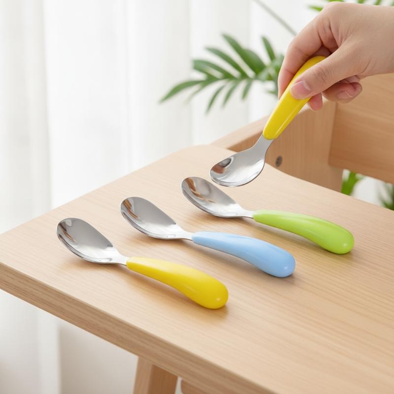 Baby Food Weaning - Colher Criativa de Aço Inoxidável para