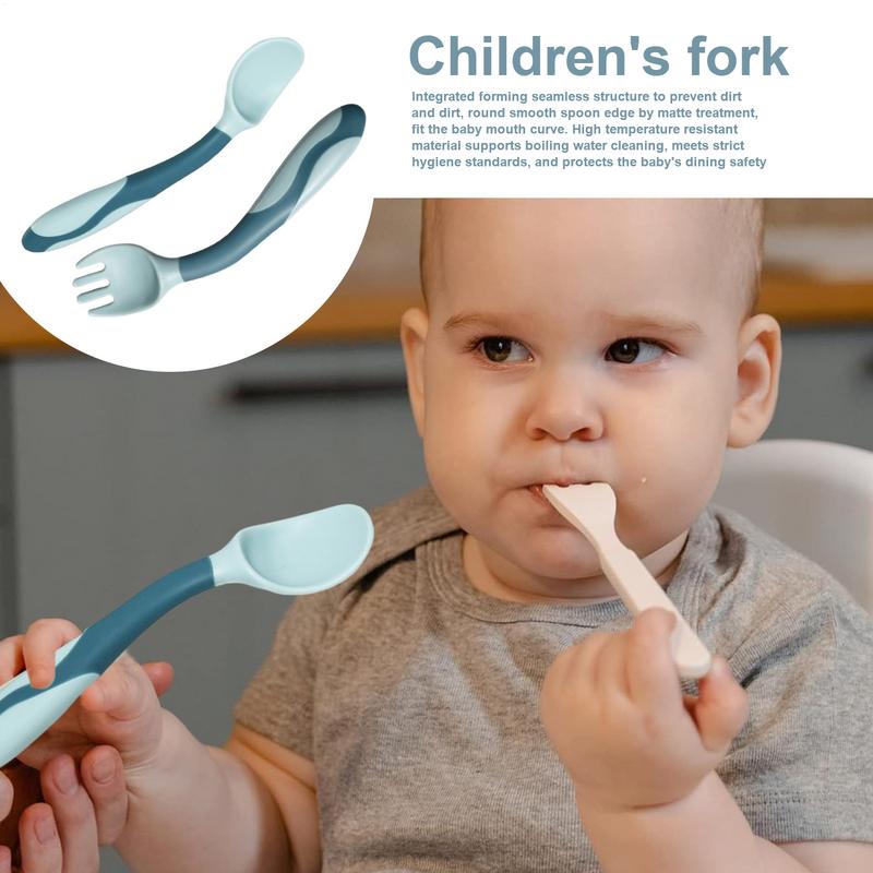 Garfo e colher de bebê, colher - Baby Food Weaning avaliação e preço