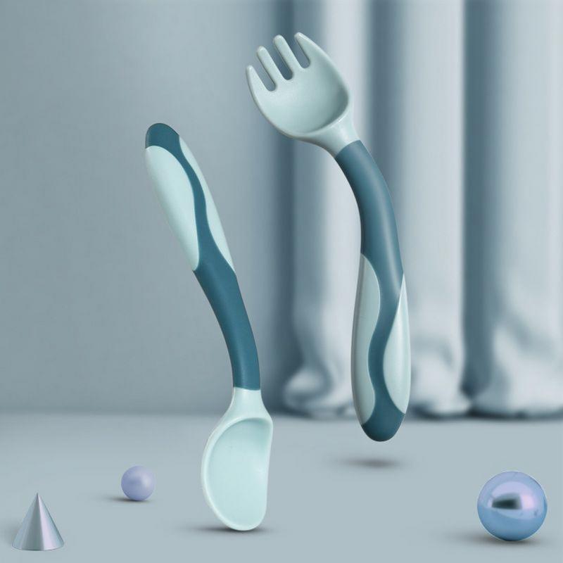 Garfo e colher de bebê, colher - Baby Food Weaning avaliação e preço