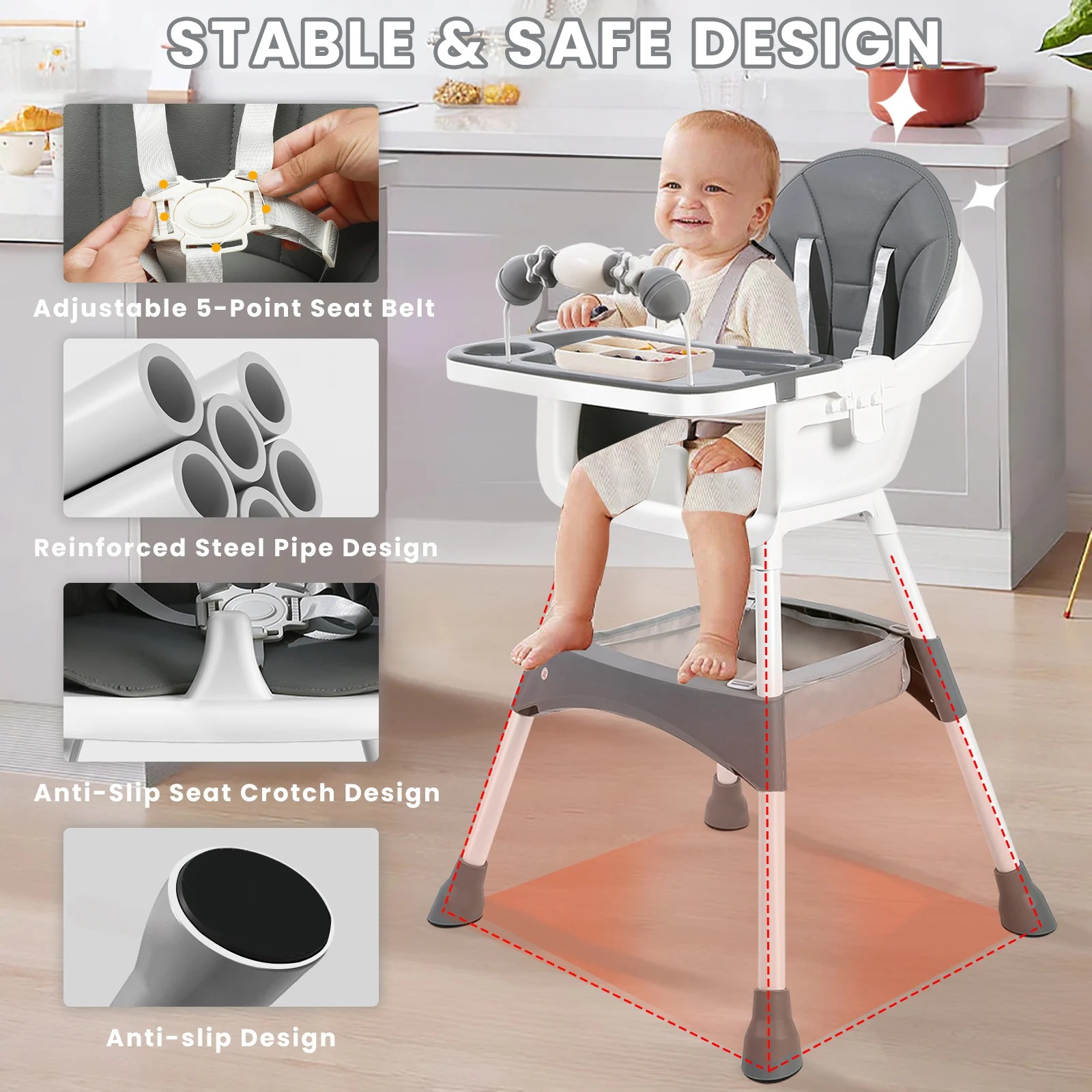 Cadeira Alta Ajustável para Be - Baby Food Freezer Tray avaliação e preço