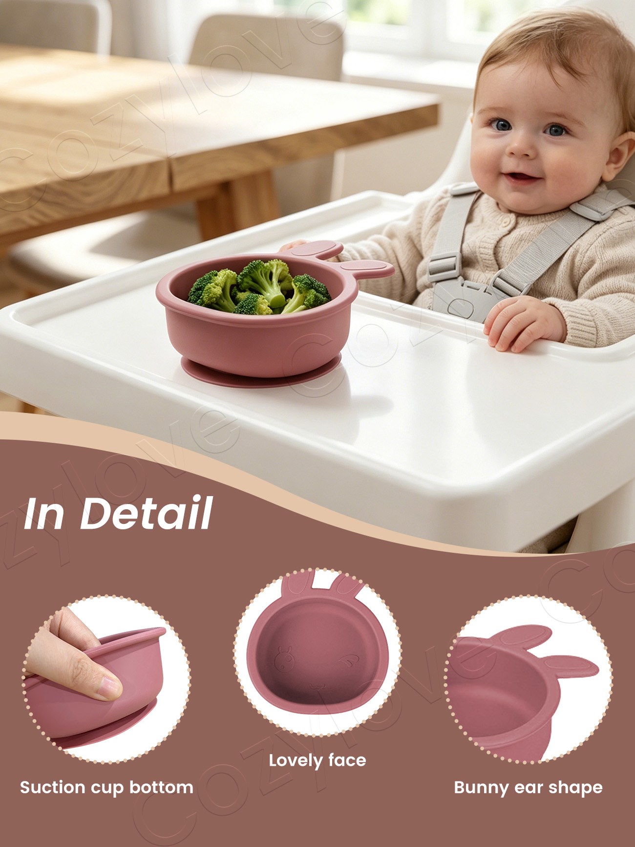 Tigela de Silicone com Orelhas - Baby Food Weaning avaliação e preço